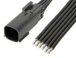 MOLEX 216288-1062 Cable Assembly, MX150 Plug to Free End, 6 Positions, 3.5 mm, 2 Row, 300 mm, 11.8 "