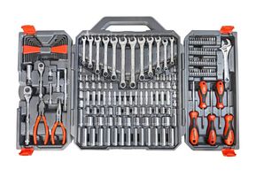 CRESCENT CTK180 Professional Tool Set, 180-Pcs of Drive Extension, Drive Adaptor, Insert Bit, Metric Socket, Ratchet