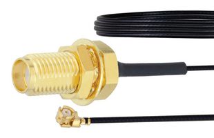 FAIRVIEW MICROWAVE FMCA1000-3 RF / Coaxial Cable Assembly, 3 ", 76.2 mm, 0.81mm, SMA Bulkhead Jack, UMCX 2.5 Plug, 50 ohm