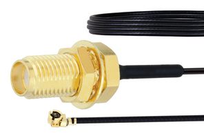 FAIRVIEW MICROWAVE FMCA1001-3 RF / Coaxial Cable Assembly, 3 ", 76.2 mm, 1.13mm, SMA Bulkhead Jack, UMCX 2.5 Plug, 50 ohm