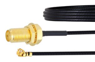 FAIRVIEW MICROWAVE FMCA1002-6 RF / Coaxial Cable Assembly, 6 ", 152.4 mm, 1.37mm, SMA Bulkhead Jack, UMCX 2.5 Plug, 50 ohm