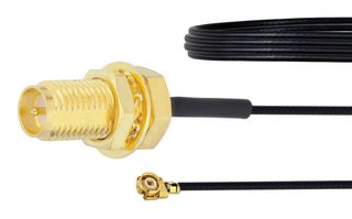 FAIRVIEW MICROWAVE FMCA1033-3 RF / Coaxial Cable Assembly, 3 ", 76.2 mm, 0.81mm, SMA RP Bulkhead Jack, UMCX 2.1 Plug, 50 ohm