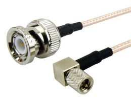 FAIRVIEW MICROWAVE FMC0814315-24 RF / Coaxial Cable Assembly, 24 ", 610 mm, RG316, BNC Plug, 10-32 Right Angle Plug, 50 ohm
