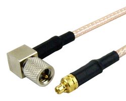 FAIRVIEW MICROWAVE FMC0914315-72 RF / Coaxial Cable Assembly, 6 ft, 1.82 m, RG316, MMCX Plug, 10-32 Right Angle Plug, 50 ohm