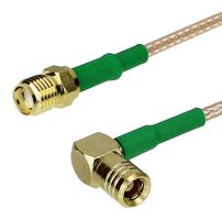 FAIRVIEW MICROWAVE FMC1326315LF-48 RF / Coaxial Cable Assembly, 4 ft, 1.21 m, RG316, SMA Jack, SMB Right Angle Plug, 50 ohm