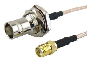 FAIRVIEW MICROWAVE FMC1338316-72 RF / Coaxial Cable Assembly, 6 ft, 1.82 m, RG316, SMA Jack, BNC Bulkhead Jack, 50 ohm