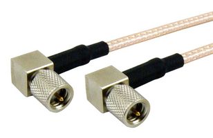 FAIRVIEW MICROWAVE FMC1414315-72 RF / Coaxial Cable Assembly, 6 ft, 1.82 m, RG316, 10-32 Right Angle Plug, 10-32 Right Angle Plug
