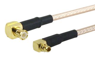 FAIRVIEW MICROWAVE FMC1719316-48 RF / Coaxial Cable Assembly, 4 ft, 1.21 m, RG316, MCX Right Angle Plug, MMCX Right Angle Plug