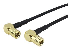 FAIRVIEW MICROWAVE FMC2626174-120 RF / Coaxial Cable Assembly, 10 ft, 3.05 m, RG174, SMB Right Angle Plug, SMB Right Angle Plug