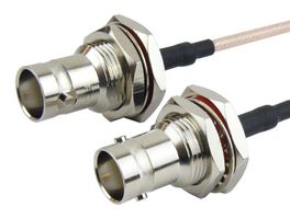 FAIRVIEW MICROWAVE FMC3838315-72 RF / Coaxial Cable Assembly, 6 ft, 1.82 m, RG316, BNC Bulkhead Jack, BNC Bulkhead Jack, 50 ohm