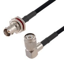 FAIRVIEW MICROWAVE FMCA2722-150CM RF / Coaxial Cable Assembly, 4.9 ft, 1.5 m, RG223, BNC Bulkhead Jack, TNC Right Angle Plug