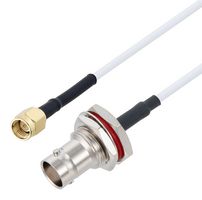 FAIRVIEW MICROWAVE FMCA3239-48 RF / Coaxial Cable Assembly, 4 ft, 1.21 m, RG188, SMA Plug, BNC Bulkhead Jack, 50 ohm