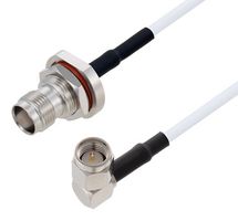 FAIRVIEW MICROWAVE FMCA3268-12 RF / Coaxial Cable Assembly, 12 ", 305 mm, RG188A/U, TNC Bulkhead Jack, SMA Right Angle Plug