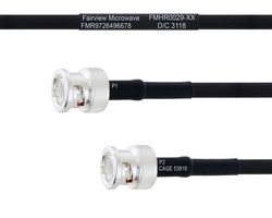 FAIRVIEW MICROWAVE FMHR0029-100CM RF / Coaxial Cable Assembly, 3.3 ft, 1 m, RG223, BNC RP Plug, BNC RP Plug, 50 ohm