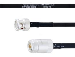 FAIRVIEW MICROWAVE FMHR0031-36 RF / Coaxial Cable Assembly, 36 ", 914.4 mm, RG223, BNC RP Plug, N Type RP Jack, 50 ohm