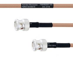 FAIRVIEW MICROWAVE FMHR0057-48 RF / Coaxial Cable Assembly, 4 ft, 1.21 m, RG400, BNC RP Plug, BNC RP Plug, 50 ohm