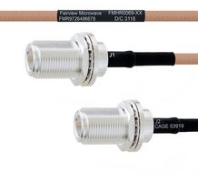 FAIRVIEW MICROWAVE FMHR0069-30 RF / Coaxial Cable Assembly, 30 ", 762 mm, RG400, N Type Bulkhead Jack, N Type Bulkhead Jack