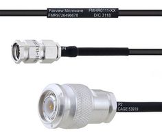 FAIRVIEW MICROWAVE FMHR0111-30 RF / Coaxial Cable Assembly, 30 ", 762 mm, RG174, SMA RP Plug, TNC RP Plug, 50 ohm