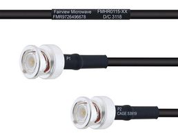 FAIRVIEW MICROWAVE FMHR0115-200CM RF / Coaxial Cable Assembly, 6.6 ft, 2 m, RG58, BNC RP Plug, BNC RP Plug, 50 ohm