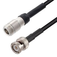FAIRVIEW MICROWAVE FMC00516-48 RF / Coaxial Cable Assembly, 4 ft, 1.21 m, RG58C/U, N Type Jack, BNC Plug, 50 ohm