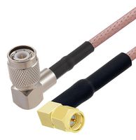 FAIRVIEW MICROWAVE FMC00615-48 RF / Coaxial Cable Assembly, 4 ft, 1.21 m, RG142, SMA Right Angle Plug, TNC Right Angle Plug