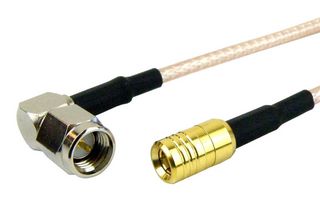 FAIRVIEW MICROWAVE FMC0416316-12 RF / Coaxial Cable Assembly, 12 ", 305 mm, RG316, SMA Right Angle Plug, SMB Plug, 50 ohm