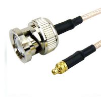 FAIRVIEW MICROWAVE FMC0809315-48 RF / Coaxial Cable Assembly, 4 ft, 1.21 m, RG316, BNC Plug, MMCX Plug, 50 ohm