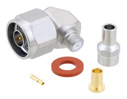 FAIRVIEW MICROWAVE FMCN1473 RF / Coaxial Connector, N Coaxial, Right Angle Plug, Solder, Clamp, 50 ohm, LL160