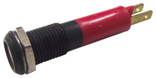 WAMCO WL-19010253 LED Panel Mount Indicator, Superflat Bezel, Red, 12 VDC, 8 mm, 20 mA, 15 mcd, IP67