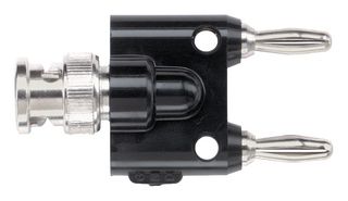 POMONA 1270 Connector Adapter, BNC Coaxial, 1 Positions, Plug, Banana x 2, 2 Positions, Plug