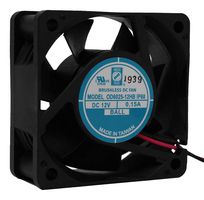 ORION FANS OD6025-12HBIP68 DC Axial Fan, 12 V, Square, 60 mm, 25 mm, Ball Bearing, 25 CFM