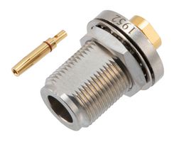 FAIRVIEW MICROWAVE FMCN1952 RF / Coaxial Connector, N Coaxial, Straight Bulkhead Jack, Solder, Clamp, 50 ohm, RG401