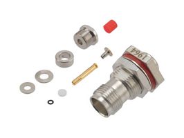 FAIRVIEW MICROWAVE FMCN1964 RF / Coaxial Connector, TNC Coaxial, Straight Bulkhead Jack, Solder, Clamp, 50 ohm