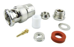 FAIRVIEW MICROWAVE SC6039 RF / Coaxial Connector, BNC Coaxial, Straight Plug, Solder, Clamp, 50 ohm, RG55, RG58, RG142