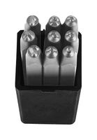 MULTICOMP PRO MP011889 Number Stamp, Chrome Vanadium Steel, 0.098", 0 to 8, 9 Pieces