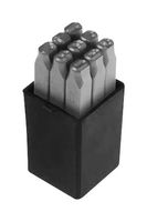 MULTICOMP PRO MP011891 Number Stamp, Chrome Vanadium Steel, 0.236", 0 to 8, 9 Pieces