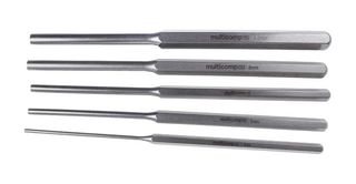 MULTICOMP PRO MP013701 Pin Punch Set, S2 Steel, 205 mm L, 5 Pieces