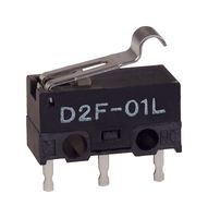 ARATAS (FORMERLY OMRON COMPONENTS) D2F-01FL3 Microswitch, Ultra Subminiature, Simulated Roller Lever, SPDT, PC Pin, 100 mA, 30 V