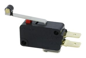 ARATAS (FORMERLY OMRON COMPONENTS) V-15G6-1C6-K Microswitch, IP40, Snap Action, Hinge Roller Lever, SPDT, Quick Connect, 15 A, 8 V