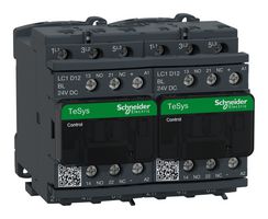 SCHNEIDER ELECTRIC LC2D12BL Contactor, LC2D, 12 A, DIN Rail, 690 V, 3PST-NO, 3 Pole, 7.5 kW