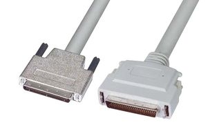 L-COM CA2051MM-1M Computer Cable, SCSI Ultra CN68 Plug, Micro D Sub-50 Plug, 3.3 ft, 1 m, Light Gray