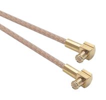 L-COM CCSM316-2.5 RF / Coaxial Cable Assembly, 2.5 ft, 762 mm, RG316/U, MCX Right Angle Plug, MCX Right Angle Plug