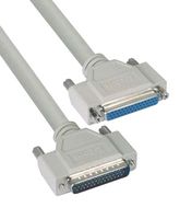 L-COM CHD44MF-50 Computer Cable, HD-44 Plug, HD-44 Receptacle, 50 ft, 15.2 m, Light Gray, CHD44MF Series