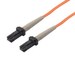 L-COM FODMTRJ50-01 Fiber Optic Cable, Multimode, OM2, 2 Fibers, 50µm / 125µm, MT-RJ to MT-RJ, 3.3 ft