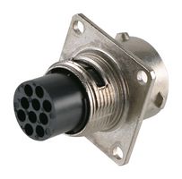 SOURIAU-SUNBANK / EATON UT0W01210PH6 Circular Connector, Standard Circular Connector, Trim Trio UT0 Series, Wall Mount Receptacle