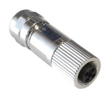 BULGIN LIMITED PXMBNI12FBF04TSCPG7 Sensor Connector, PXM Series, M12, Female, 4 Positions, Solder Socket, Straight Cable Mount
