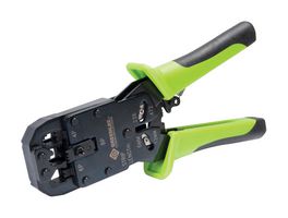 TEMPO COMMUNICATIONS PA1530R Crimp Tool, Ratchet, RJ22, RJ11, RJ12, RJ45 Modular Connectors & 28-24AWG Cables