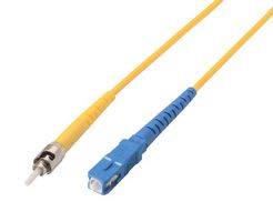 L-COM SFOST-SC-03 Fiber Optic Cable, Singlemode, 1 Fibers, 9µm / 125µm, ST Simplex to SC Simplex, 9.8 ft