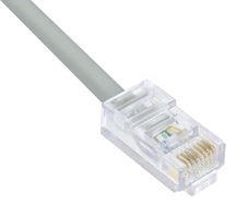 L-COM TRD855-7 Ethernet Cable, Cat5e, RJ45 Plug to RJ45 Plug, UTP (Unshielded Twisted Pair), Gray, 2.1 m, 7 ft
