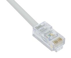 L-COM TRD855PL-250 Ethernet Cable, Cat5e, RJ45 Plug to RJ45 Plug, STP (Shielded Twisted Pair), White, 76.2 m, 250 ft